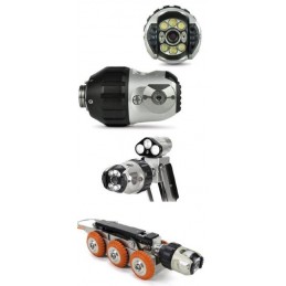 Equipo de inspección CCTV de tuberías camara oscilo giratoria con laser